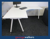 PR5759A  White  Corner Workstation - George Walkers Office Furniture Megastore