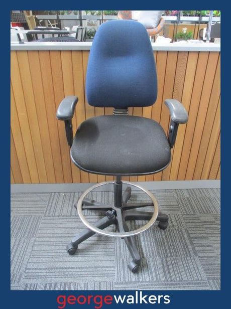 PR6496  Black/Blue Spectrum 2 High Rise Office Chair - George Walkers Office Furniture Megastore