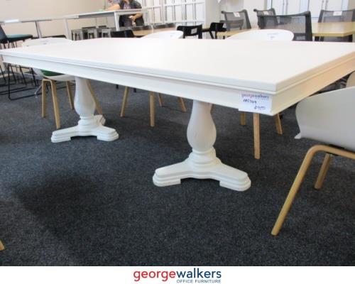 PR5749 - White  Boardroom Meeting Table - George Walkers Office Furniture Megastore
