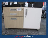 PR4976 - White/Maple Mobile Caddy - George Walkers Office Furniture Megastore