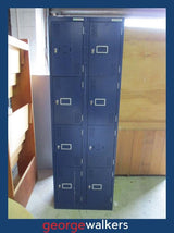 PR6421  Blue Precision Metal Locker - 8 Compartments - George Walkers Office Furniture Megastore