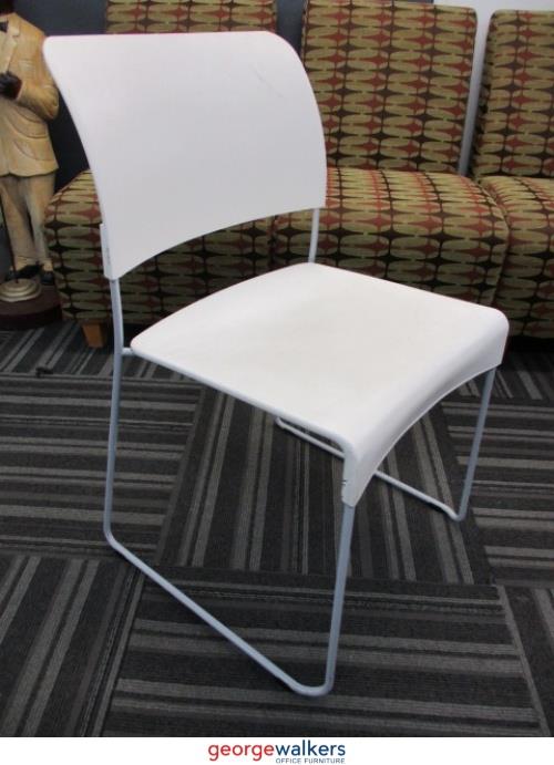 PR4773 - White Canteen Chair - George Walkers Office Furniture Megastore