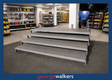PR5246 - Grey Heavy Duty Tiered Display Shelving - George Walkers Office Furniture Megastore