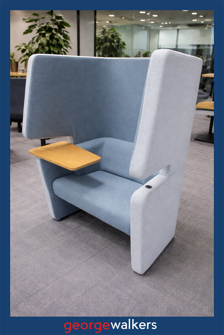 PR6657  Blue Vidak Chat Acoustic Workspace Chair - George Walkers Office Furniture Megastore