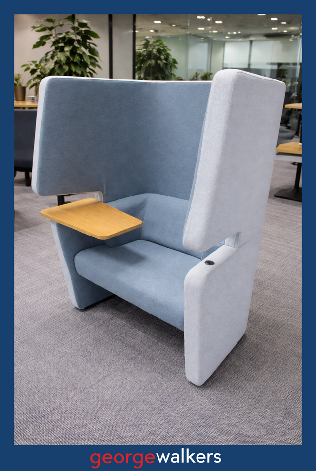 PR6657  Blue Vidak Chat Acoustic Workspace Chair - George Walkers Office Furniture Megastore