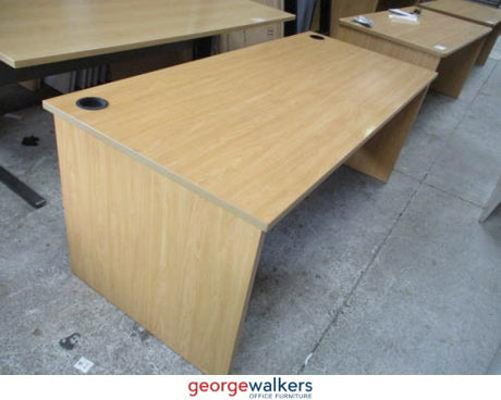 PR5755 - Tawa Woodgrain  Straight Desk - George Walkers Office Furniture Megastore