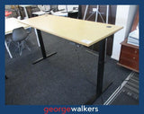 PR6425  Oak Evolve Electric Standing Desk - George Walkers Office Furniture Megastore