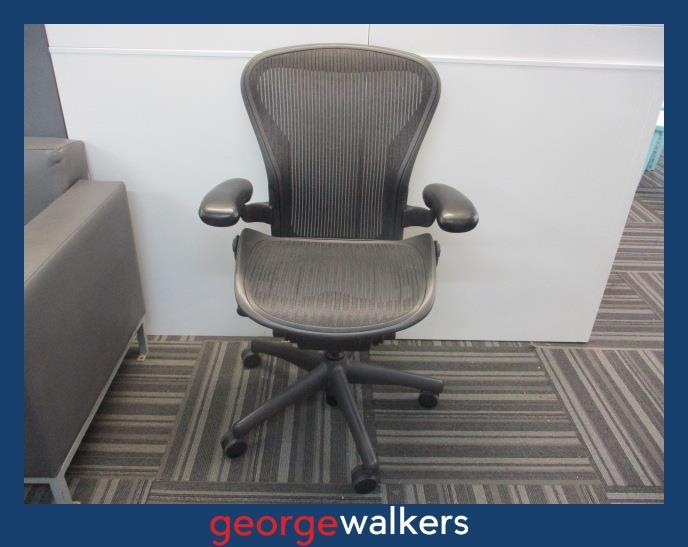 PR6117  Grey Herman Miller Aeron Office Chair (Size B)  RRP $2500 - George Walkers Office Furniture Megastore