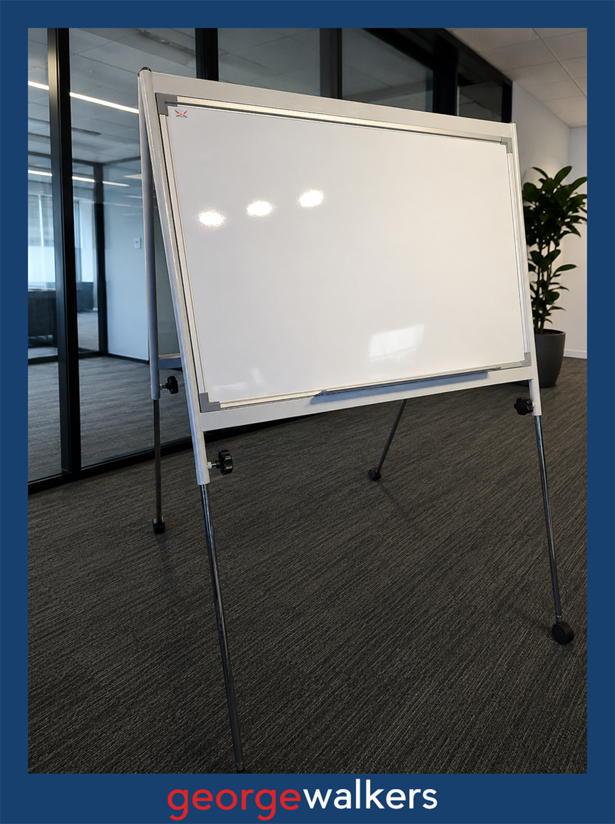 Whiteboard - Deluxe Portable - 900 x 600mm - N80088 - George Walkers Office Furniture Megastore