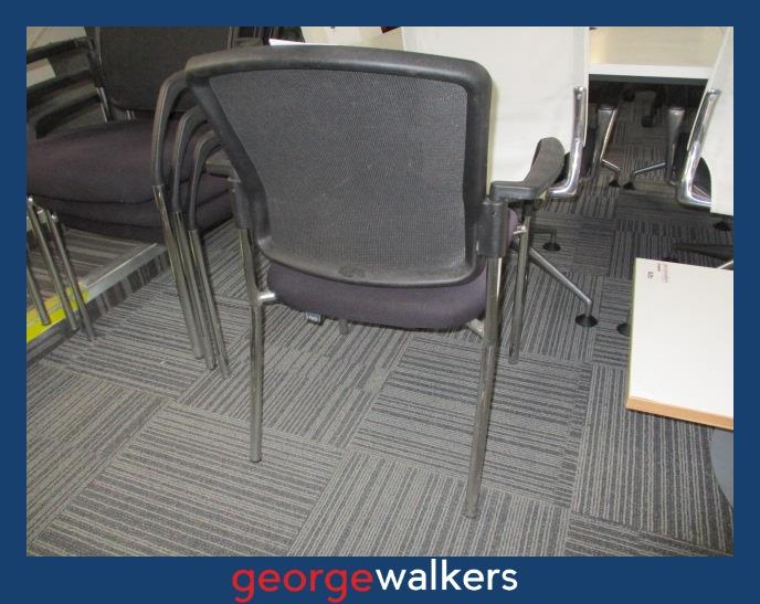 PR6409  Black Buro Reception Chair - George Walkers Office Furniture Megastore