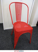 PR5166 - Red Metal Chair - George Walkers Office Furniture Megastore