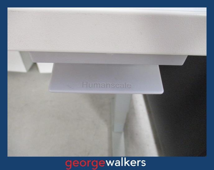 PR6337  White Humanscale Heigh Adjustable Desk - George Walkers Office Furniture Megastore