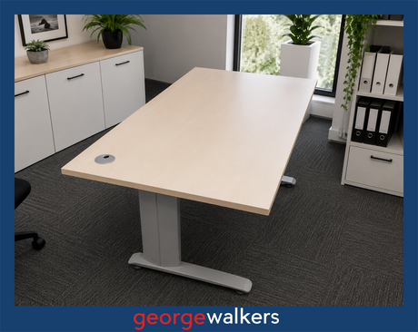 DESK – COMMERCIAL – MAPLE – 1800MM – PR6868 - George Walkers Office Furniture Megastore