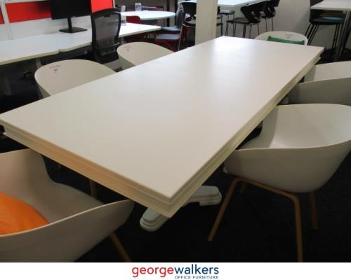PR5749 - White  Boardroom Meeting Table - George Walkers Office Furniture Megastore