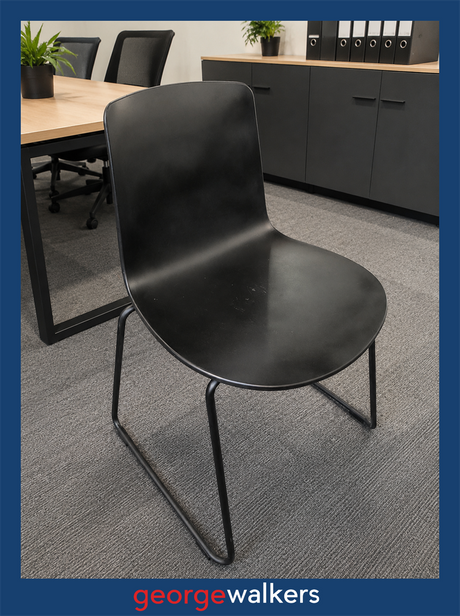 CHAIR – UFL LOTUS ENEA – BLACK – STACKABLE – PR6842 - George Walkers Office Furniture Megastore