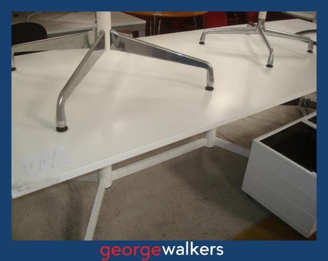 PR1324 - White Boardroom Table - George Walkers Office Furniture Megastore
