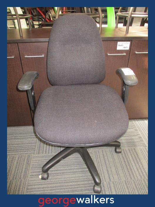PR6361  Dark Grey Spectrum 3 Office Chair with Armrests Refurbished - George Walkers Office Furniture Megastore