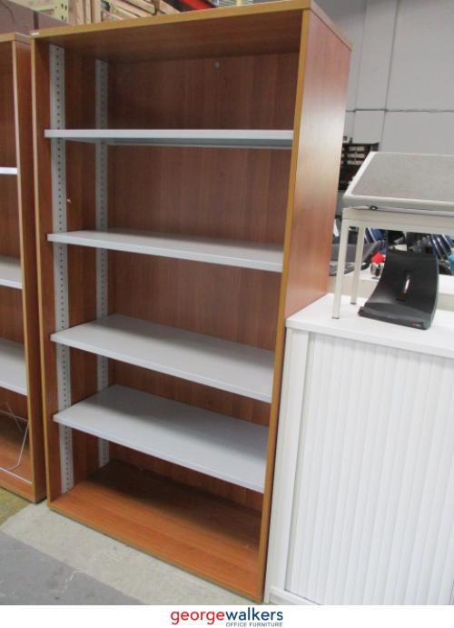 Filing & Storage - Shelving Unit - Metal Shelves - Cherry - 1000 x 450 x 1850mm