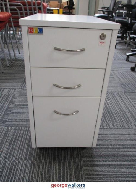 PR5490 - White Slimline Mobile Drawer - George Walkers Office Furniture Megastore