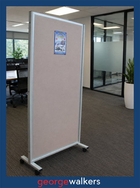 Partition - Mobile Display - 1800 x 1200mm - Beige - N80571 - George Walkers Office Furniture Megastore