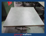 CAFE TABLE – STONE TILE TOP – BRASS BASE – 800MM - RRP APPROX $1200+ – PR6942