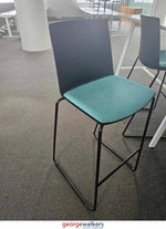 Chair - Barstool - w/ Back Support - Blue