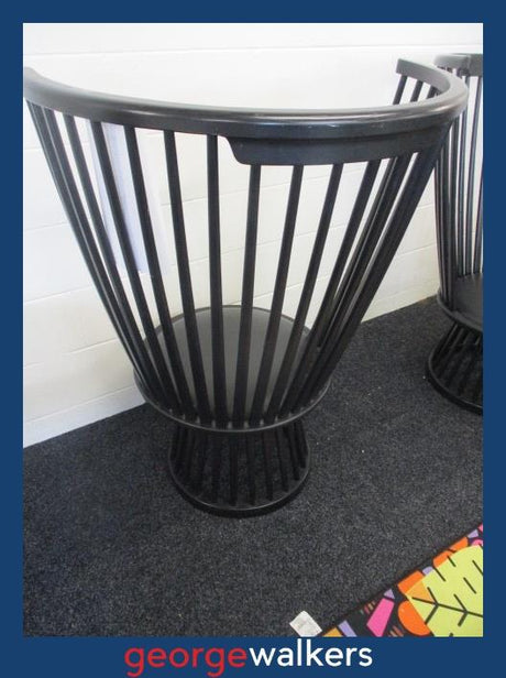 PR6510  Pair of Tom Dixon Black Fan Chairs