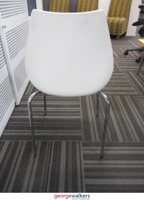 PR4953 - White Café Chair - George Walkers Office Furniture Megastore