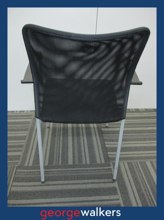 PR5664 - Black Mesh Stackable Meeting Chair - George Walkers Office Furniture Megastore