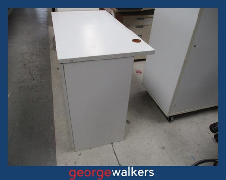 PR6375  White Melteca 2 Door Storage Cupboard - George Walkers Office Furniture Megastore