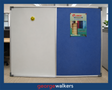 Pinboard/Whiteboard - 1800 x 900mm - Blue - N80298 - George Walkers Office Furniture Megastore