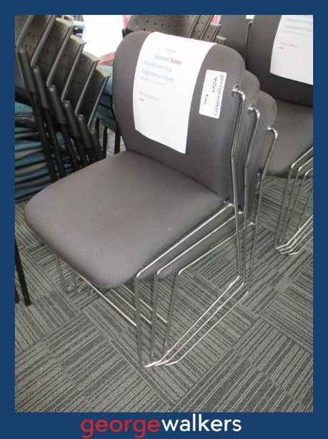 PR5520 - Black Furnware Sebel Reception Chair - George Walkers Office Furniture Megastore
