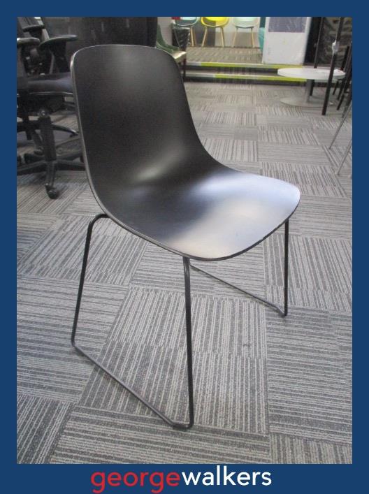 PR6690  Black Vidak Black Visitor Chair - George Walkers Office Furniture Megastore