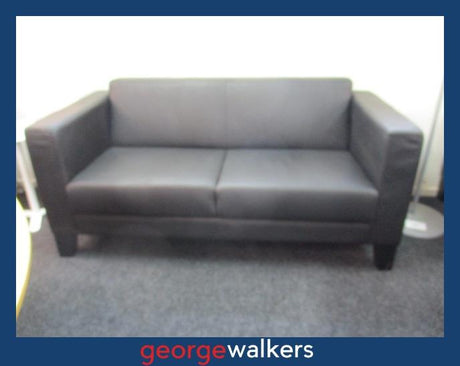C4024  Black Eden Carlo 2.5 Seater Sofa - George Walkers Office Furniture Megastore