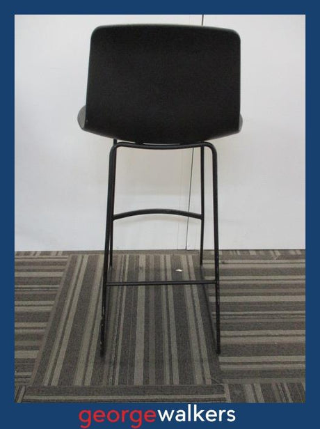 PR6300  Black UFL Barstool - Award Winning Enea Lotus Design - Original RRP $700 - George Walkers Office Furniture Megastore