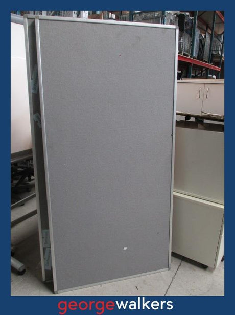 PR6617  Aluminum Frame Grey Hessian  Commercial Grade Pinboard - George Walkers Office Furniture Megastore
