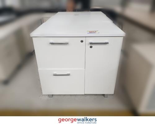PR268 - White  Credenza - George Walkers Office Furniture Megastore