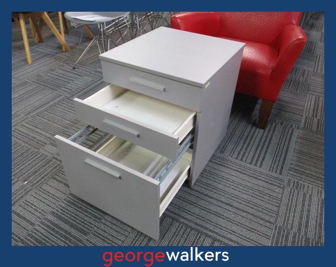 PR6052  Grey/Silver  Melteca Mobile Unit - George Walkers Office Furniture Megastore