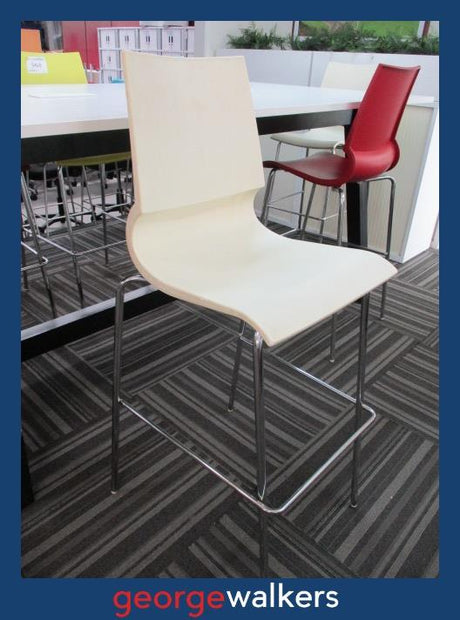 PR4990w - White Barstool - George Walkers Office Furniture Megastore
