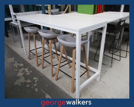 Bar leaner height table - Commercial - White - 1.8m - PR6978 - George Walkers Office Furniture Megastore