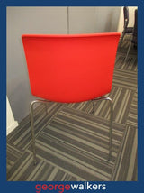PR5189 - Red/White Stackable Chair - George Walkers Office Furniture Megastore