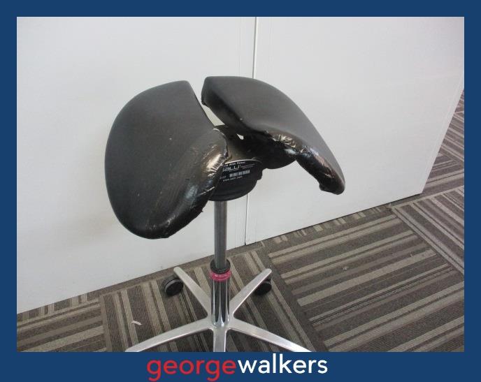 PR5951  Black Salli Saddle Chair - George Walkers Office Furniture Megastore