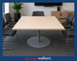 VL101  Maple  Square Meeting Table 1M - George Walkers Office Furniture Megastore