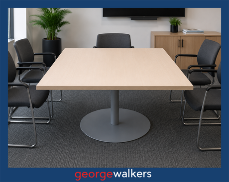 VL101  Maple  Square Meeting Table 1M - George Walkers Office Furniture Megastore