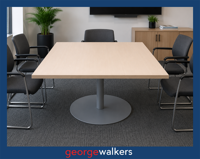 VL101  Maple  Square Meeting Table 1M - George Walkers Office Furniture Megastore