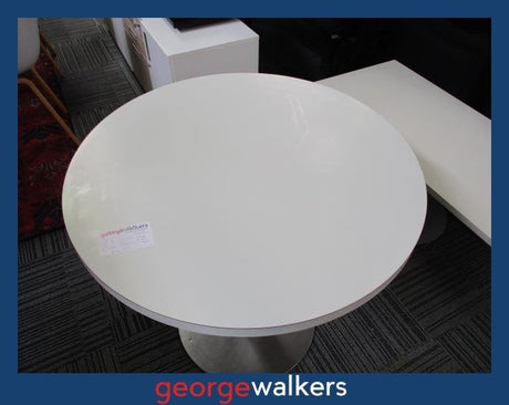 PR6310  White  9x Cafe Tables - George Walkers Office Furniture Megastore