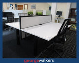 PR5932  White  2 Man Pod Desk - George Walkers Office Furniture Megastore