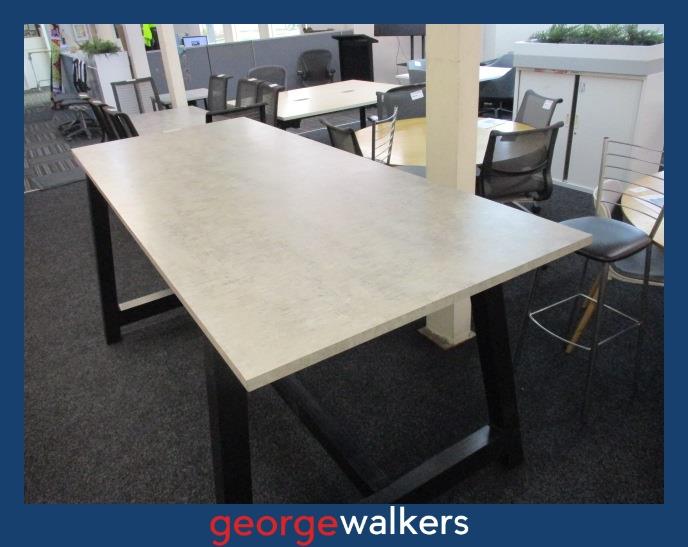 PR6187  Grey  Melteca Bar Leaner Height Table - George Walkers Office Furniture Megastore