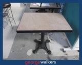 CAFE TABLE – STONE TILE TOP – INDUSTRIAL STYLE – PR6930
