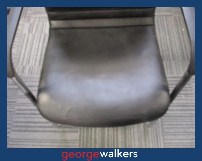 PR6736  Black Leather  Commercial Visitor Chair - George Walkers Office Furniture Megastore